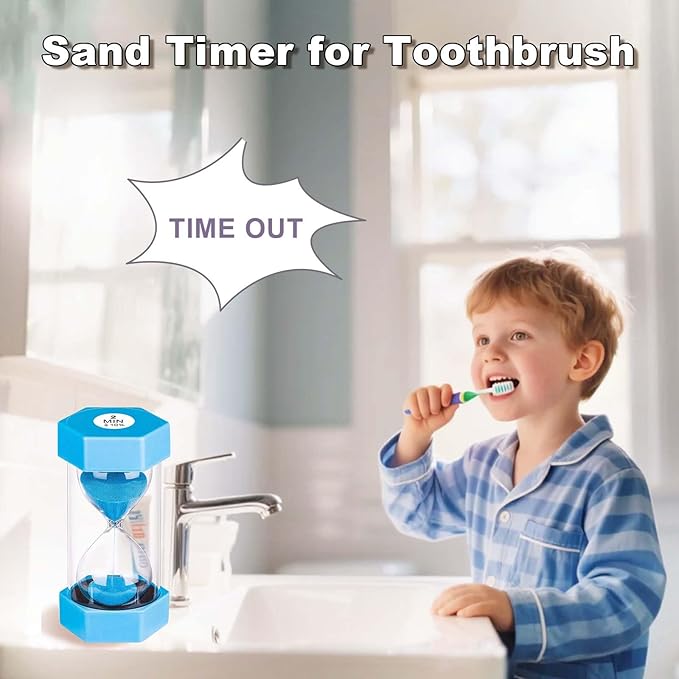 Hourglass Sand Timer 1 Minute, Unbreakable Hourglass Sand Clock, Plastic SandWatch 1 Min, Reloj De Arena 1 Minutos, Colorful Hour Glass Sandglass for Classroom Games(Blue)