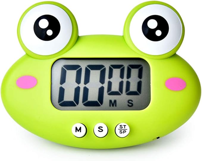 Kitchen Timer, Cute Cartoon Animal Countdown Timer, Digital Cooking with Magnetic, LCD Large-Screen Visual Clock, Hangable Alarm Clock with Stand，for Cooking Bake Sport Game (Timer-QW)